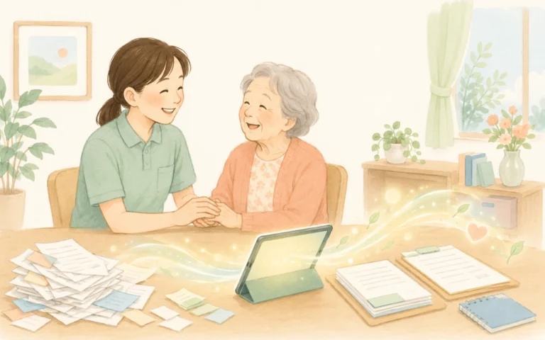AIが書類を、人は人のそばに